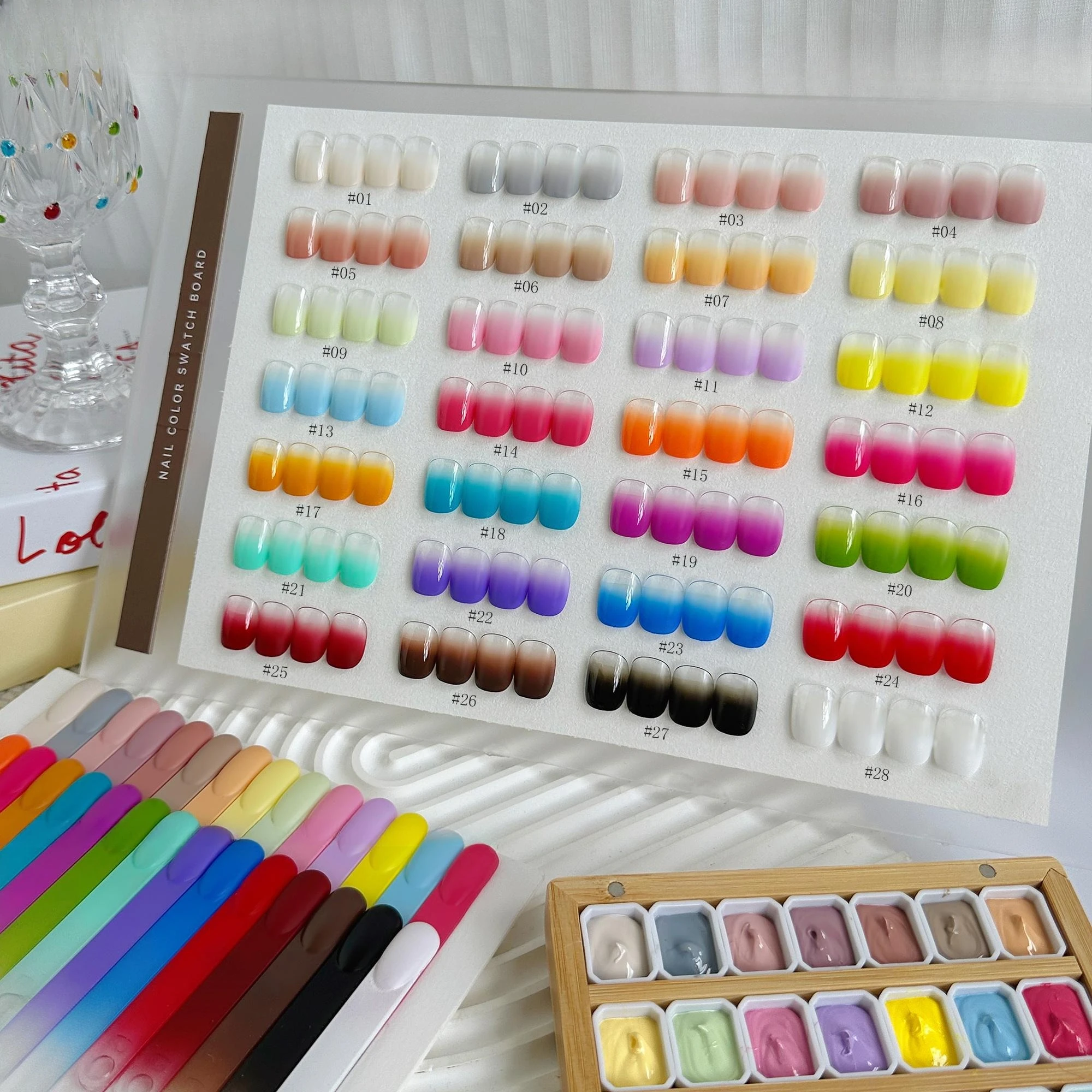 28Colors Macaron Pat Painting Gel Nail Polish Set Solid Cream Painting Gel Palette Nail Art Pigment UV/LED Gel For Manicure DIY