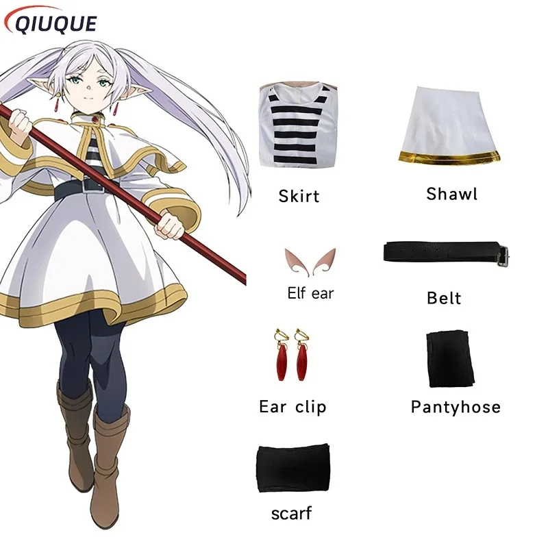 2025 11 Beyond Journey's End Cosplay Anime Sousou no Costume Frieren at the Funeral Wig Shoes Women Girl Outfit