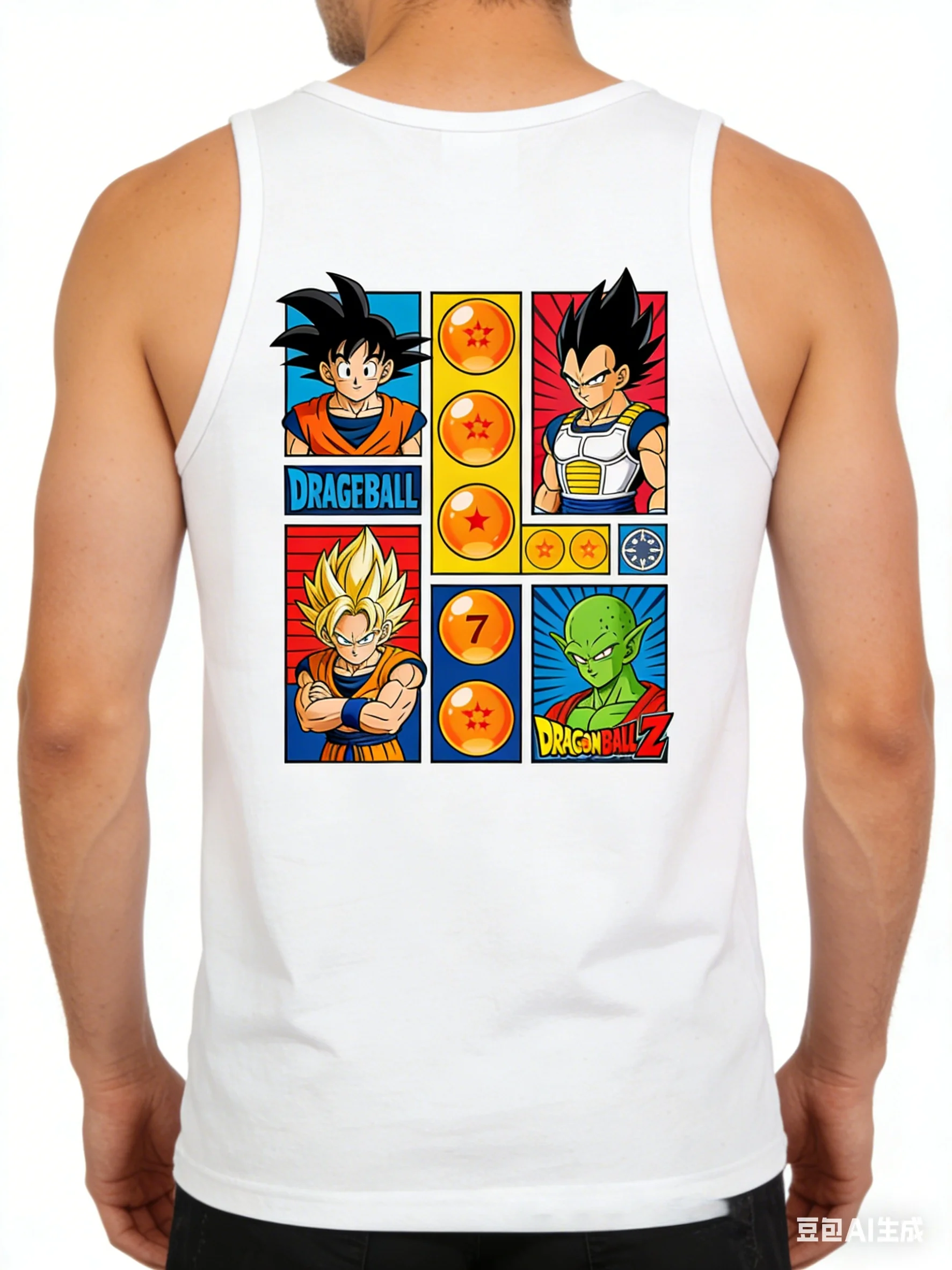 

Dragon Ball Collaboration Tank Top T-Shirt Summer Loose Versatile Anime Print Shirt