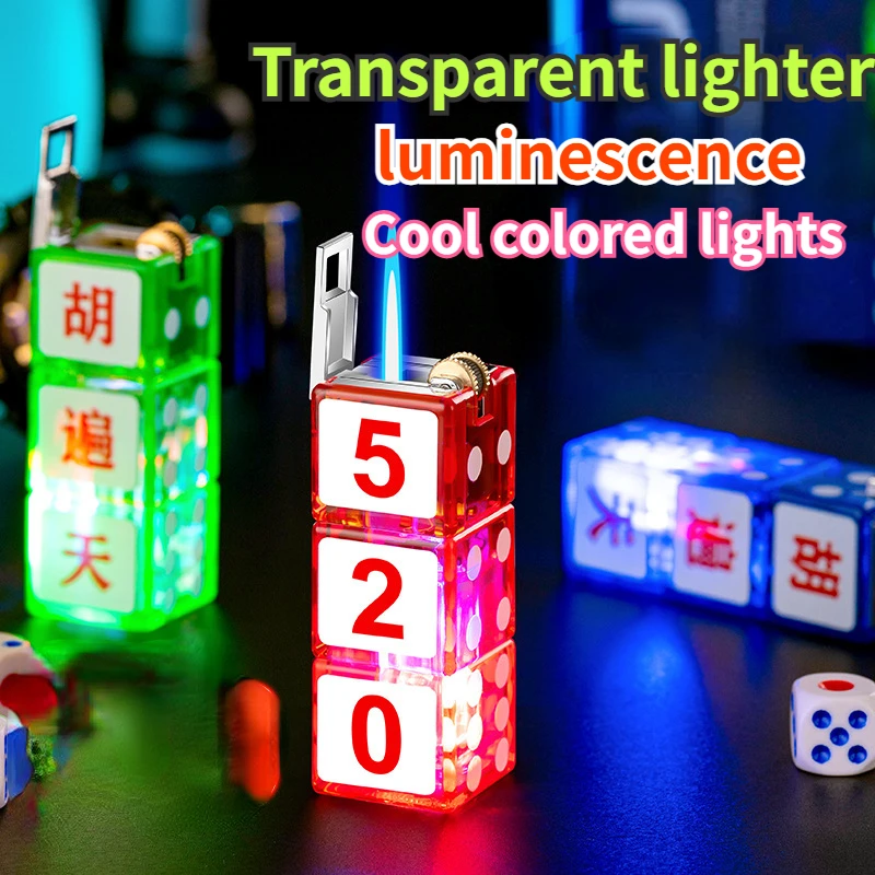 Lantern dice lighter Individualistic Cool Cigarette flamethrower Direct charging Windproof Cigarette gift Cigarette accessories