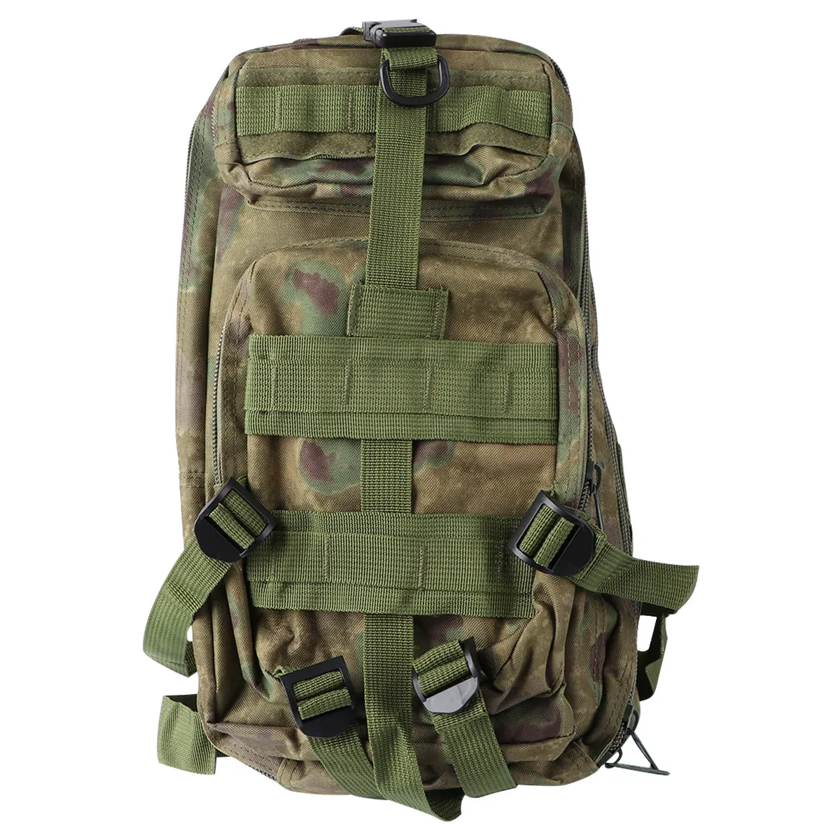 

Backpack Camouflage Green Heavy Duty Outdoor Hiking Camping Trekking Travel Rucksack Small Combat Pack