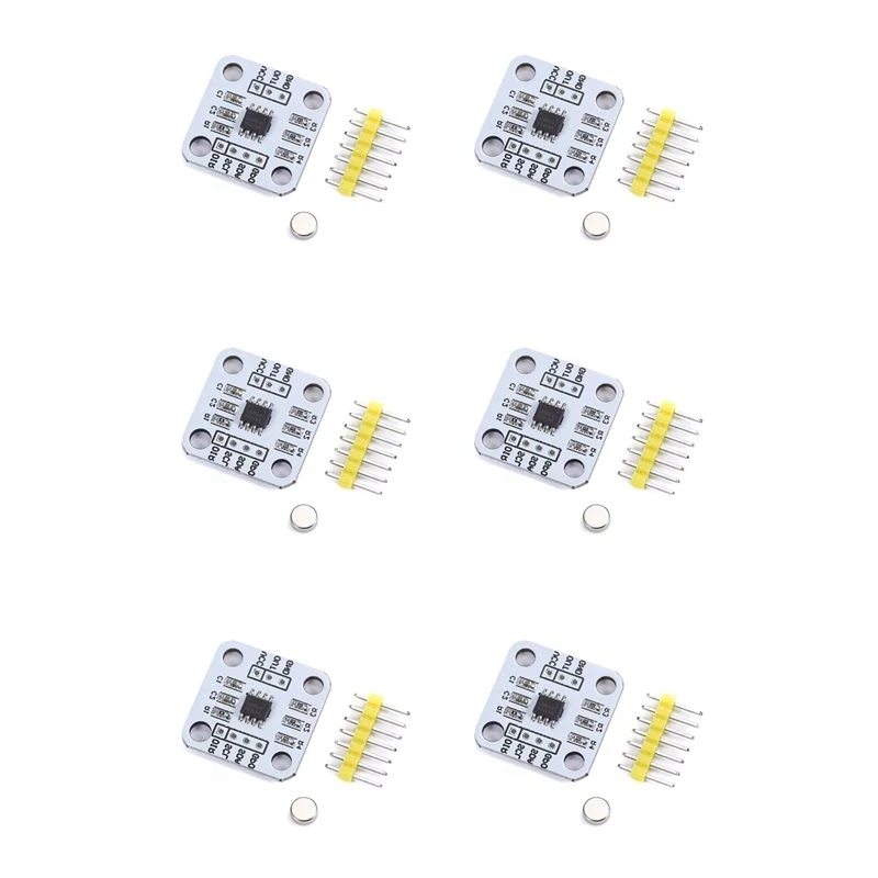 AS5600 Magnetic Encoder Magnetic Induction Angle Measurement Sensor Module 12Bit High Precision With Magnet 6Set Multi-Purpose