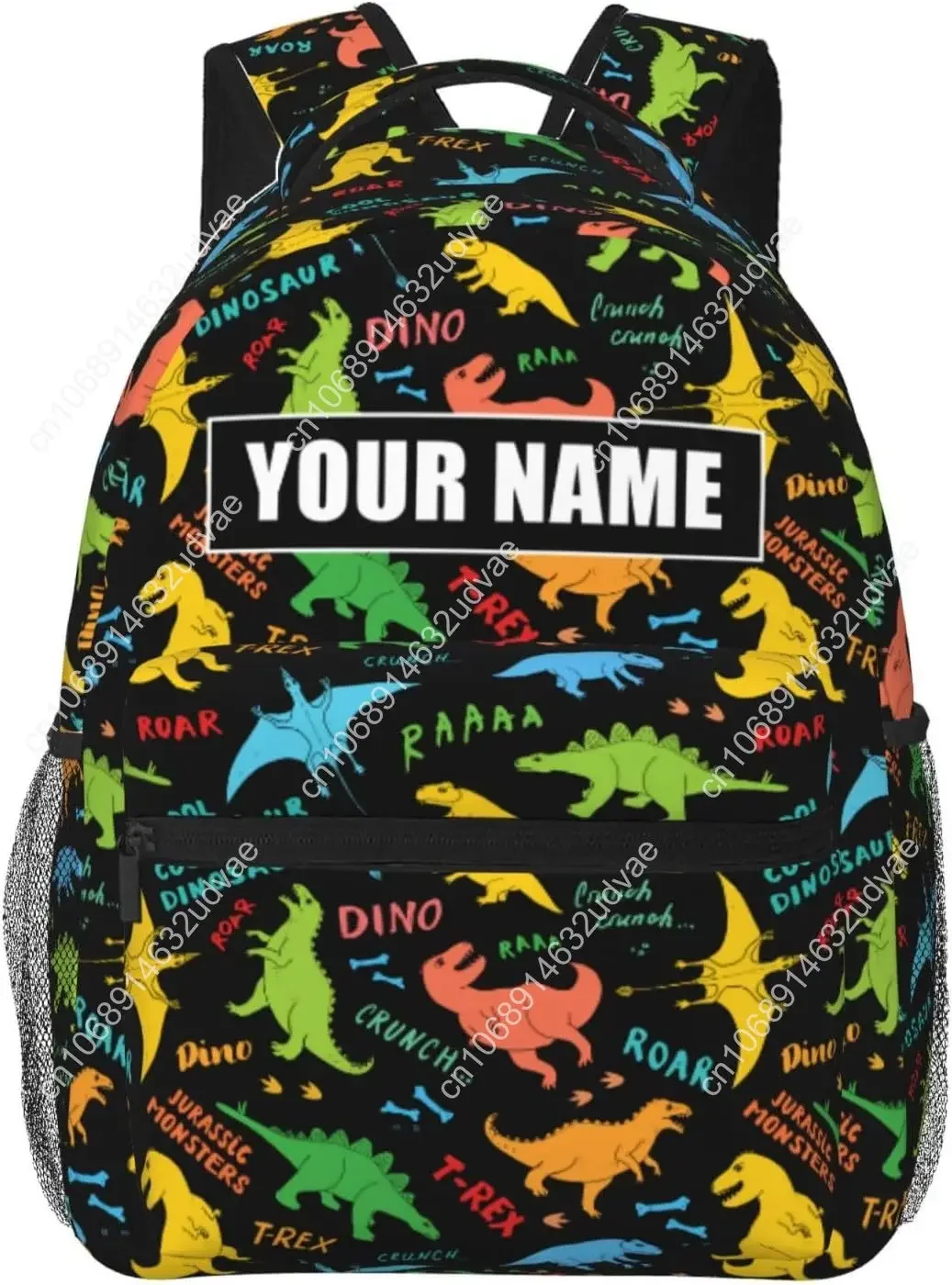 Personalized Backpack for Girls Boys, Custom Backpacks with Name for Kids, Customized Dinosaur School Bookbag for Back to School