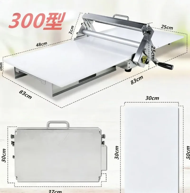 Hand Crank Foldable Manual Pastry Machine, Household Desktop Dough Press for Croissant Tart Shell