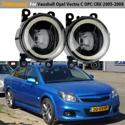 1 Pair 30W H11 Car LED Lens Fog Light Angel Eye Daylight DRL 8000LM 12V For Vauxhall Opel Vectra C OPC CRX 2005 2006 2007 2008