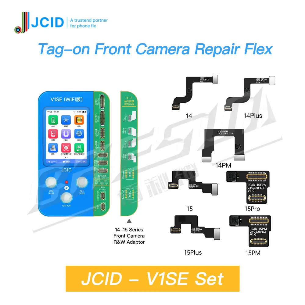 JCID V1SE V1SPRO Tag-on Frontkamera-Reparatur-Flex-FPC für iPhone 14 15 Pro Max – Behebt Probleme mit eingefrierter oder unscharfer Frontkamera – Detail 14