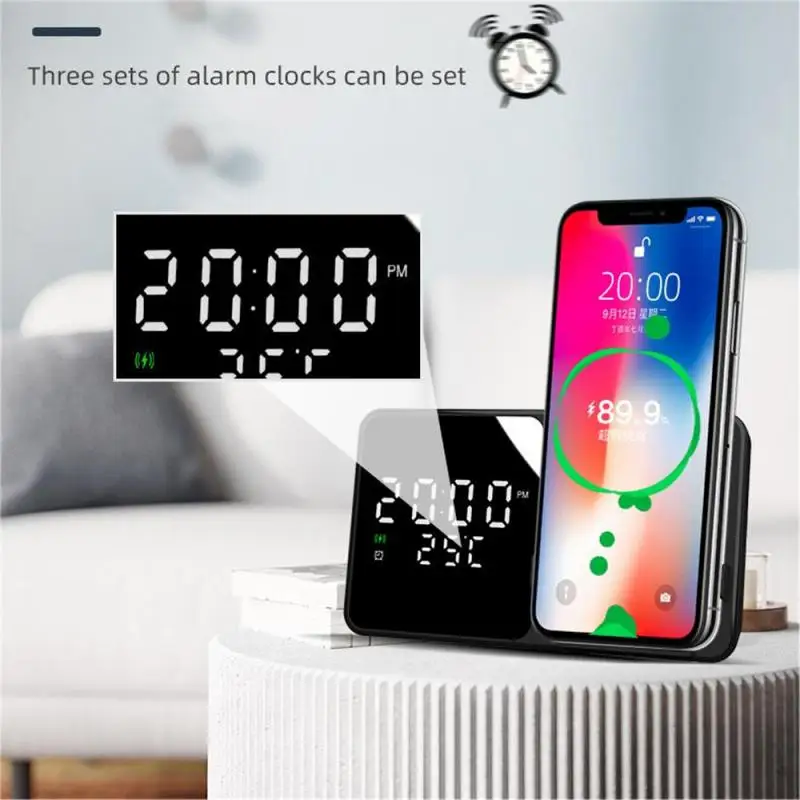 Wireless Charging Thermometer Innovative Technology Stylish And Practical Mobile Phone Holder Quick Multifunction Charging Stand