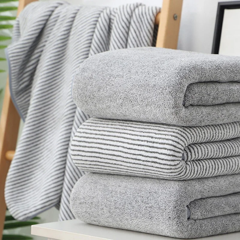 مجموعة مناشف مخططة سريعة الجفاف لتجربة الحمام الناعمة والامتصاص، مجموعة مناشف الحمام أو منشفة اليد #5