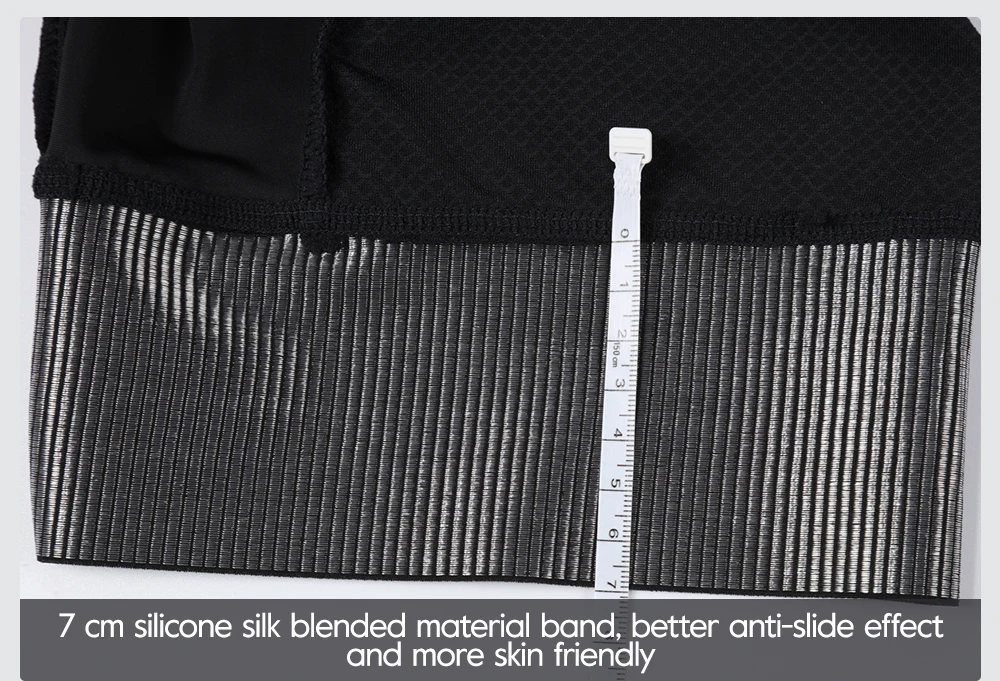 RION Herren Radsport-Trägerhose Gepolsterte Tights Rennrad MTB Fahrradbekleidung Atmungsaktiv 5H Reithose Hyosung Creora Elastan – Detail 15