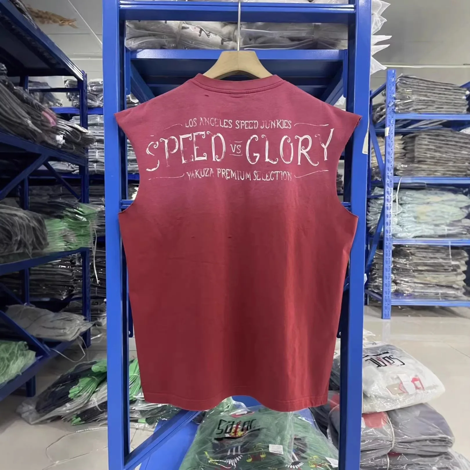 West Coast Choppers Speed and Glory Washed Repaired Pleated Skirt Blouse Sleeveless