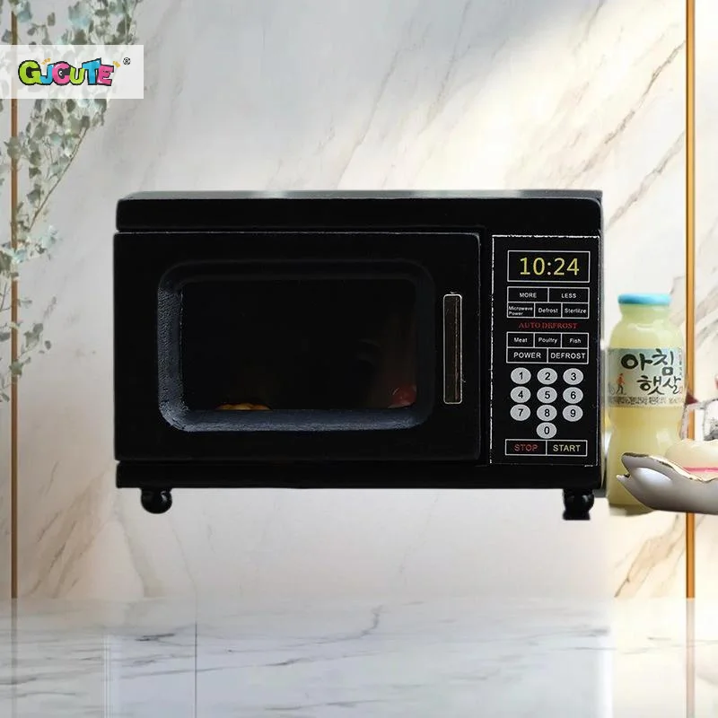 1Pcs Dollhouse Miniature Microwave Oven Simulation Electric Appliances Kitchen Furniture Model Decor Toy Doll House Accessories