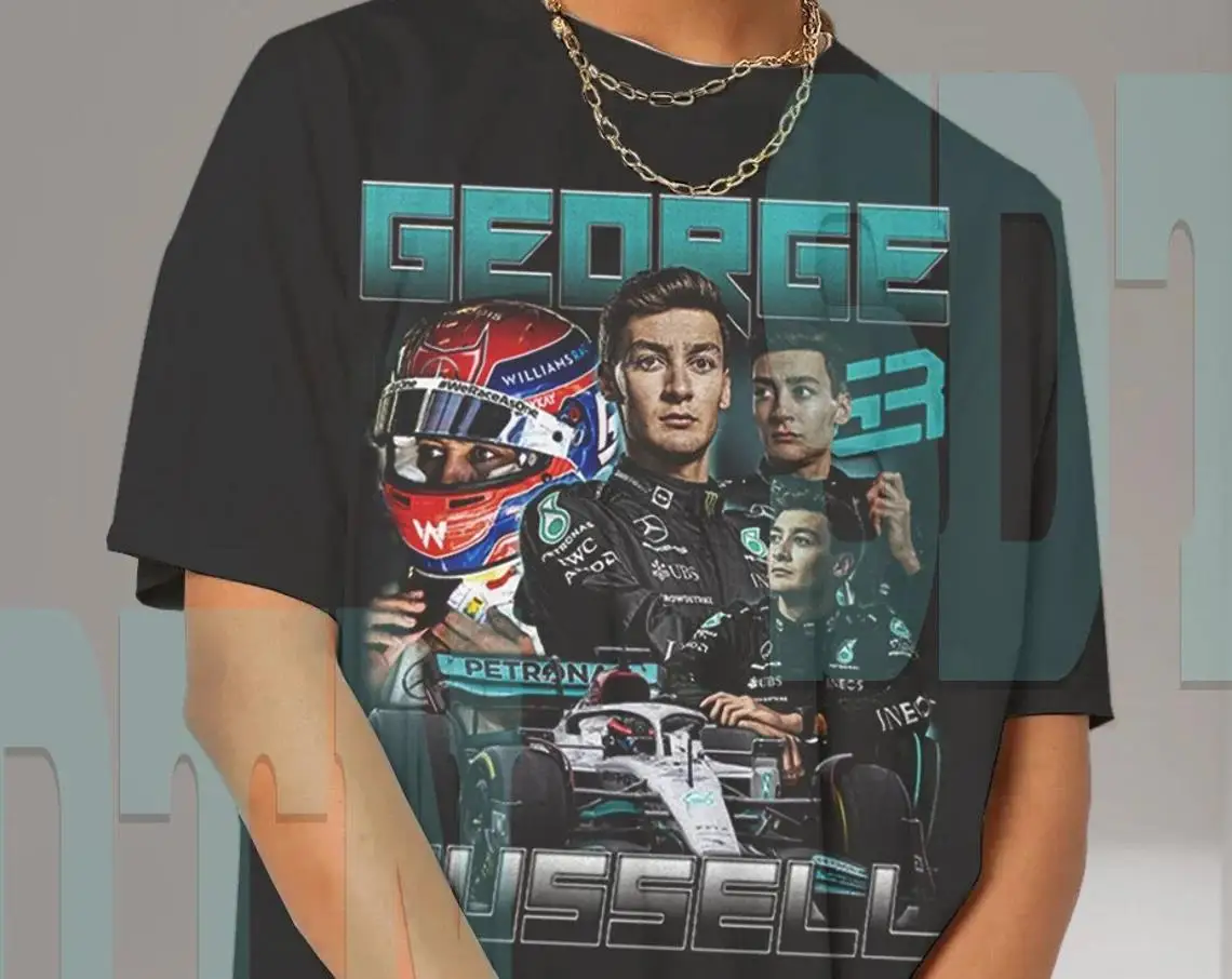 George Russell Shirt Driver Racing Formula Racing Tshirt British Design Vintage Graphic Tee Sweatshirt Gift Fans SDT02