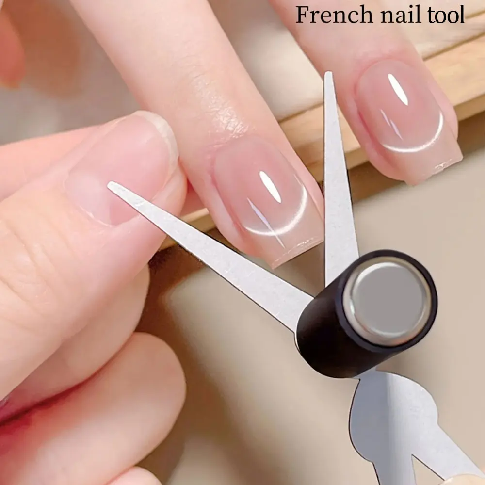 2/3pcs Stainless Steel French Cat Eye Nail Magnet Set  2 in 1 Scissor-shapedCat Eye Gel Nail Polish Magnet Nail Magnet Tools SE3