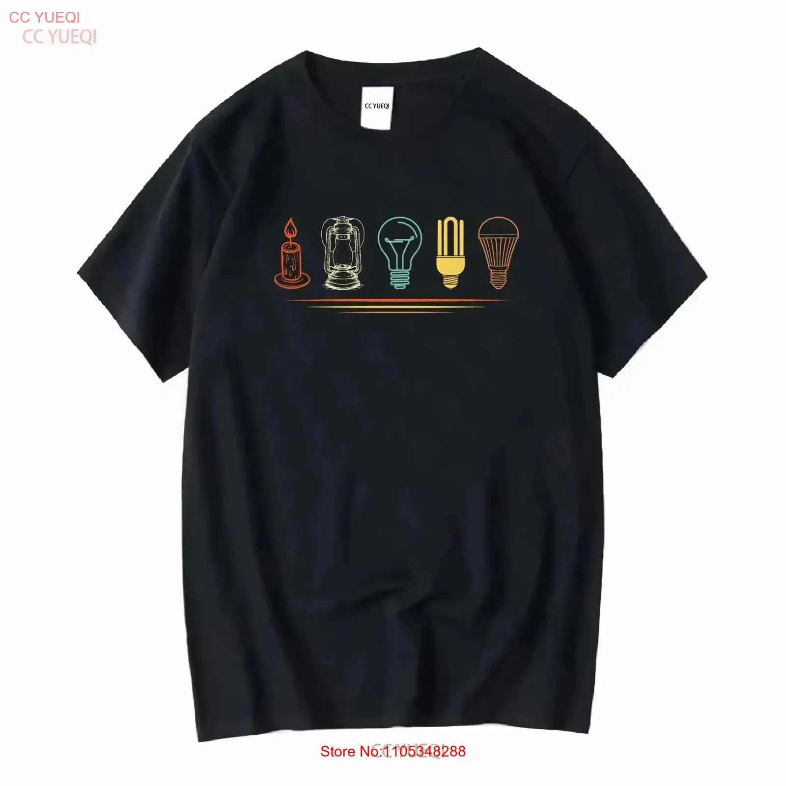 Electrician T shirt Light Bulb Electric Funny for Fathers Day Dad vintage Washed fashion homme Stretched vintage Washed