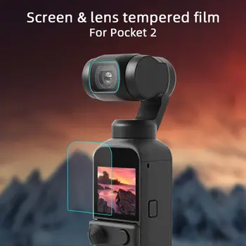 DJI Osmo 포켓 2 짐벌 카메라 렌즈 보호 유리, 스크래치 방지 스크린 보호대 액세서리, 9H 강화 유리