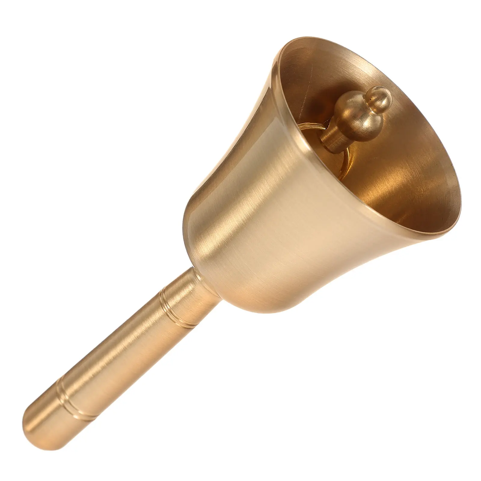 Christmas Hand Bell Brass Material Compact Design Clear Resonant Sound Festive Decoration School Hotel Apartment Restaurant Use
