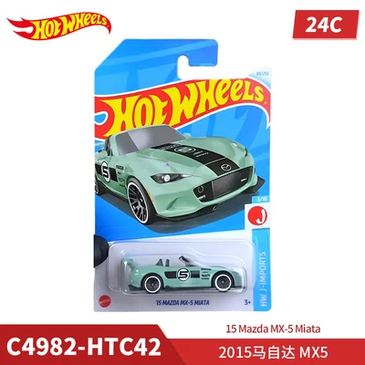 Original Hot Wheels Car 15 Mazda MX-5 Miata Children Toys for Boys 1/64 Diecast Convertible Carro Alloy Model Kids Birthday Gift