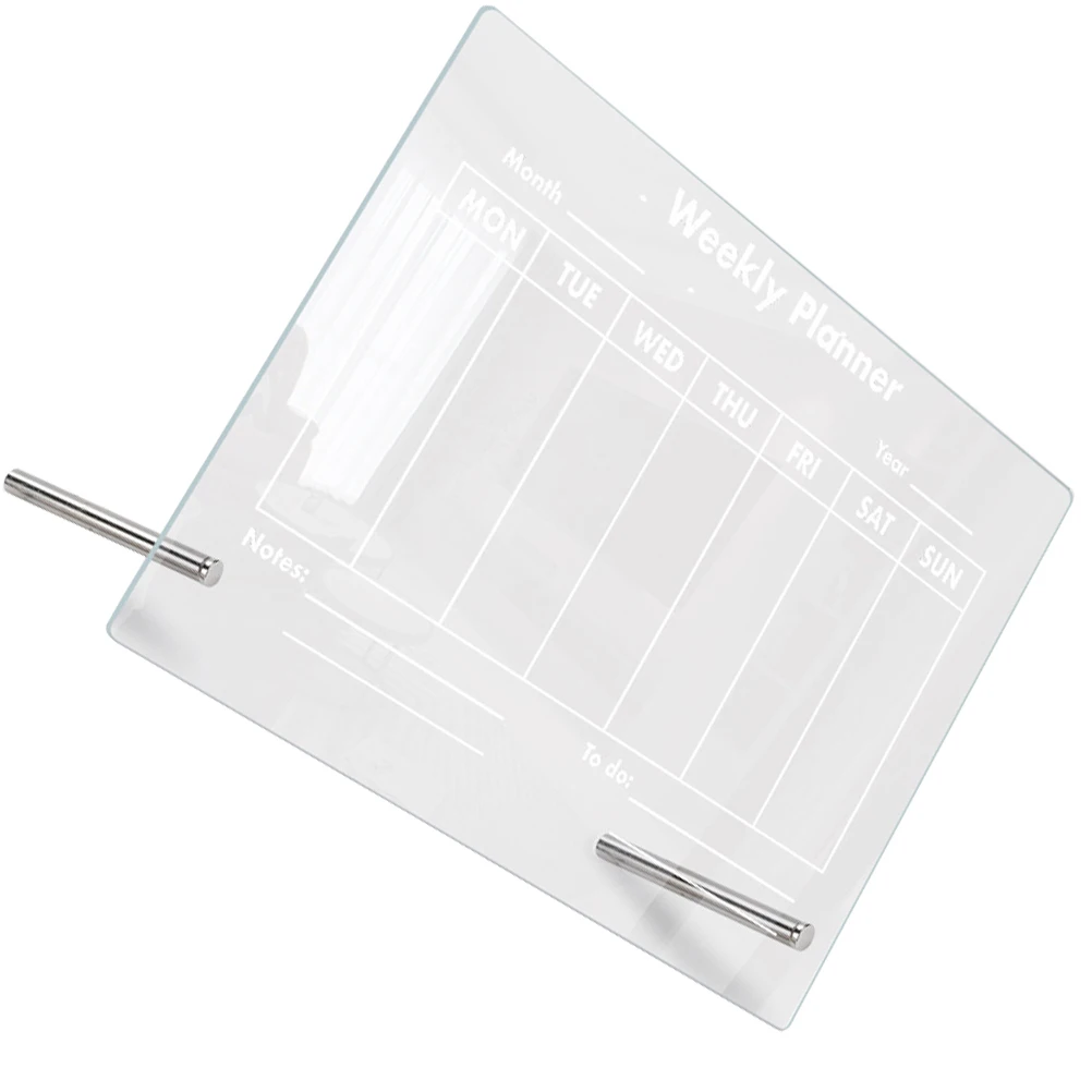 

1Set Clear Acrylic Memo Board Portable Lightweight Tabletop Note Board for Graffiti Drawing Messages Office Supply