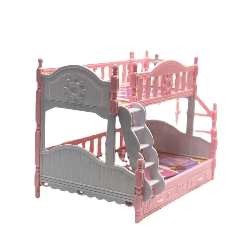 Suitable for LOL Doll Furniture Bed Bunk Bunk Double Double Princess Bed 17CM Doll Furniture Girls DIY Toys Accessories