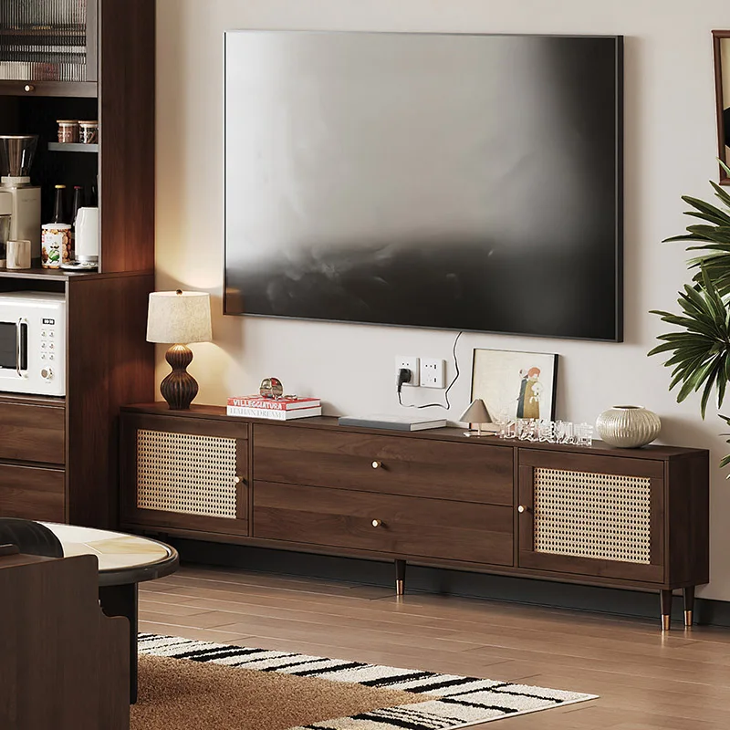 Simple Industrial TV Stand Apartment Heavy Duty Media Console Movable Wear Resistant Fernsehschrank Storage Cabinet Furniture