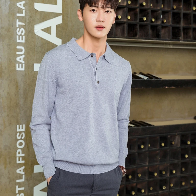 

Spring and Autumn Men 's POLO Pullover Men Cashmere Sweater Knitted Pullover Cashmere Sweater Men Jumper Sweater Top