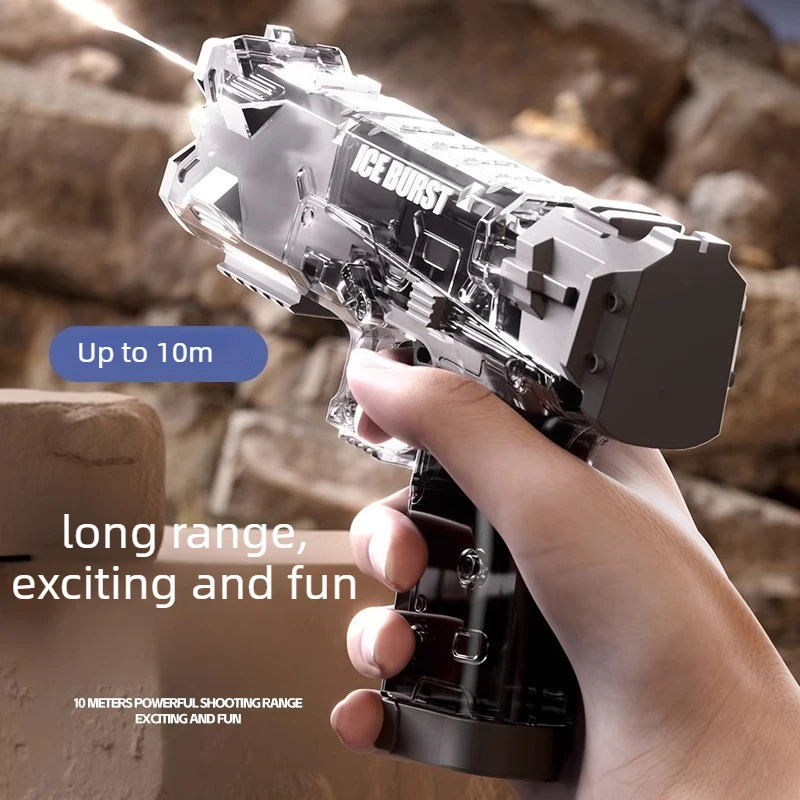 Manual Water Gun Continuous Firing Watergun Swimming Pool Toy Transparent Squirt Gun Long Range Water Pistol Beach Outdoor Toy view 5