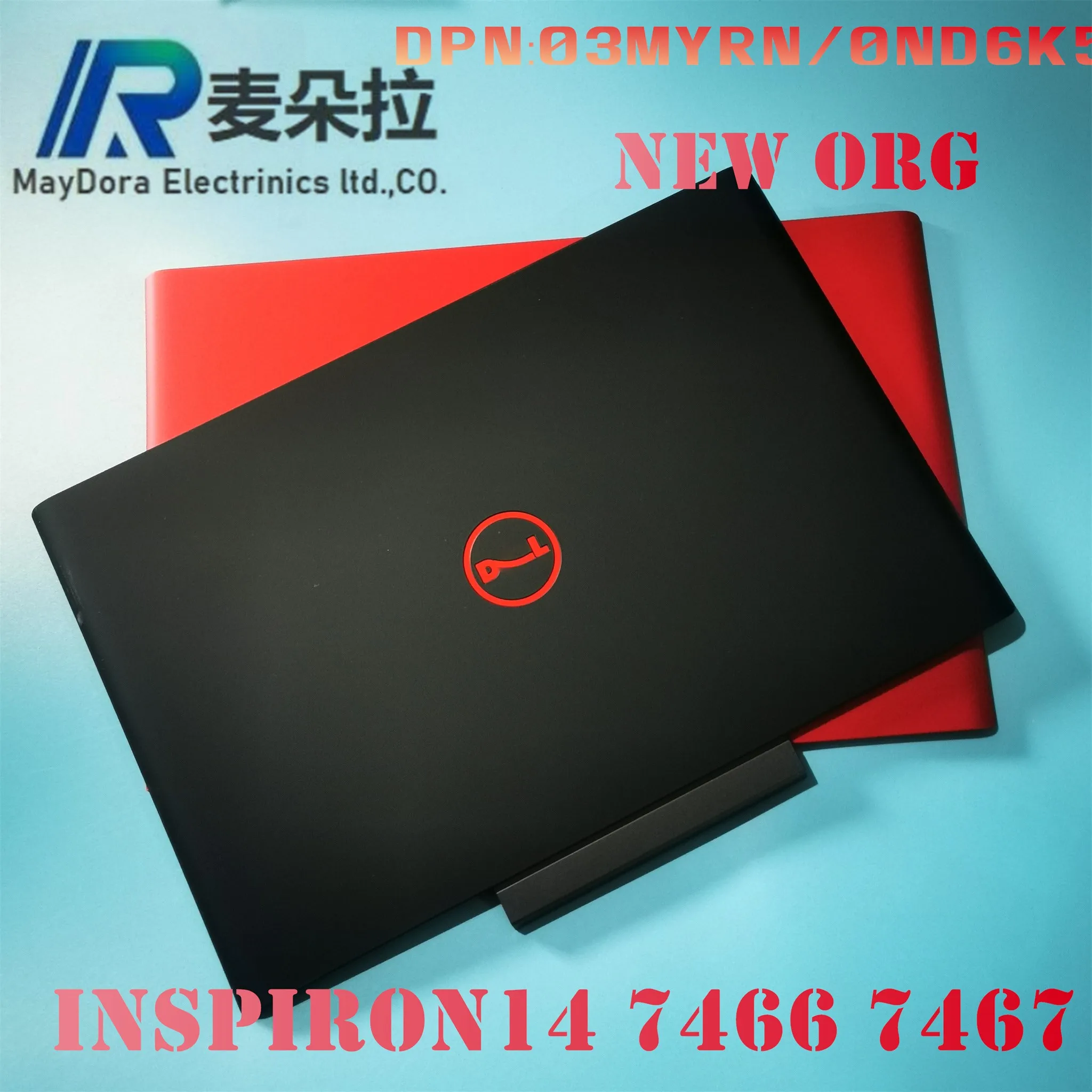 

NEW ORG laptop case for DELL MASTER14 INSPIRON14-7000 7466 7467 LCD back cover lid rear Black RED 03MYRN 0ND6K5