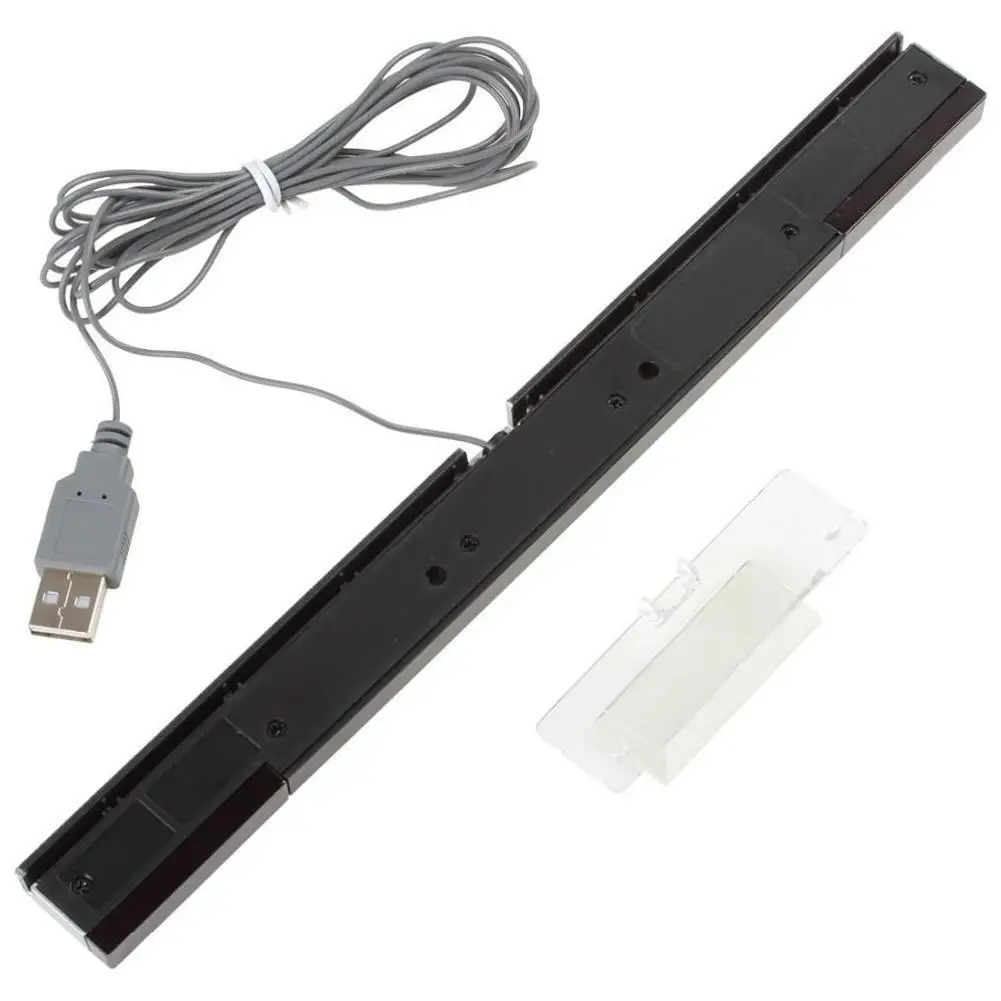 Barra de Sensor de juego para Wii Wiiu con cable de extensión, receptor de Sensor de movimiento remoto con cable infrarrojo USB, Ray de señal IR para Nintendo Wii