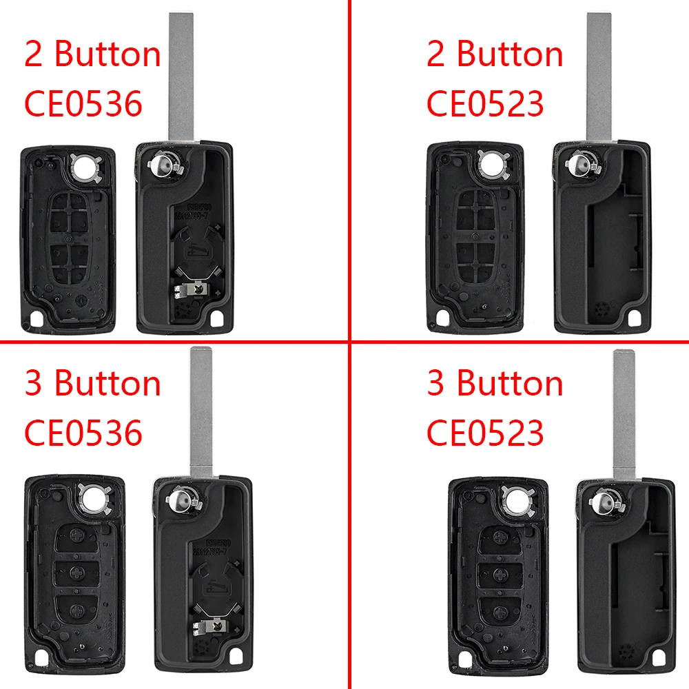 حافظة مفتاح فوب من OHMSEN 2/3 زر CE0536/CE0523 VA2/HU83 لسيتروين بيكاسو C4 إرسال بيرلينجو بيجو خبير 207 307 308