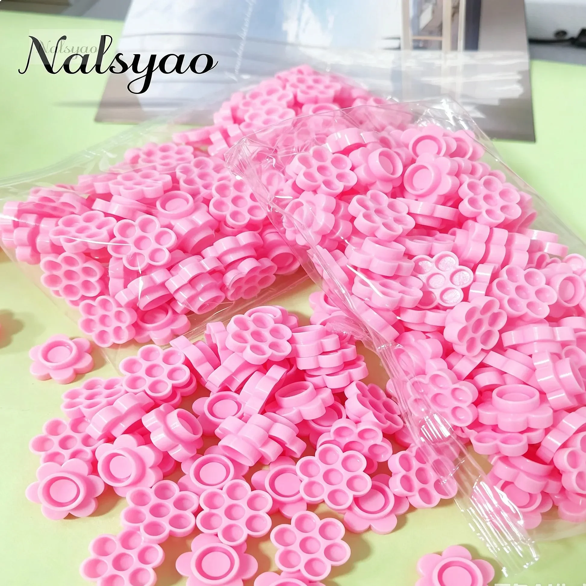 100Pcs Disposable Eyelash Extension Honeycomb Cup Glue Holder Pigment Makeup Plastic Stand Tattoo Adhesive