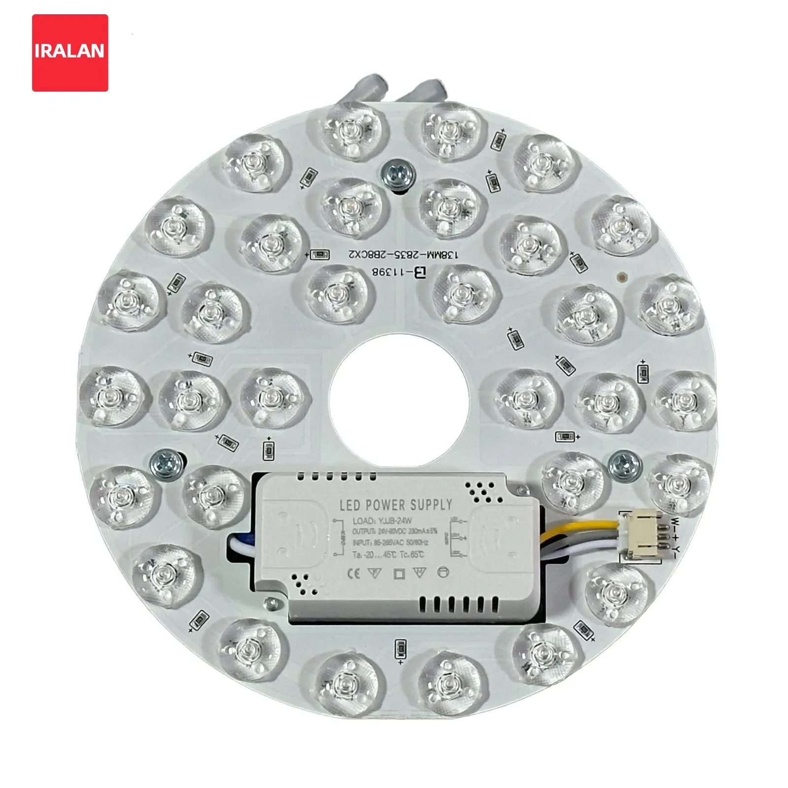 IRALAN LED مصباح لوح دائرة مصباح مصمم على شكل حلقة زينة للسقف مصباح السقف التيار المتناوب 85-265 فولت ثلاثة ألوان شريط إضاءة تركيب مغناطيسي #1