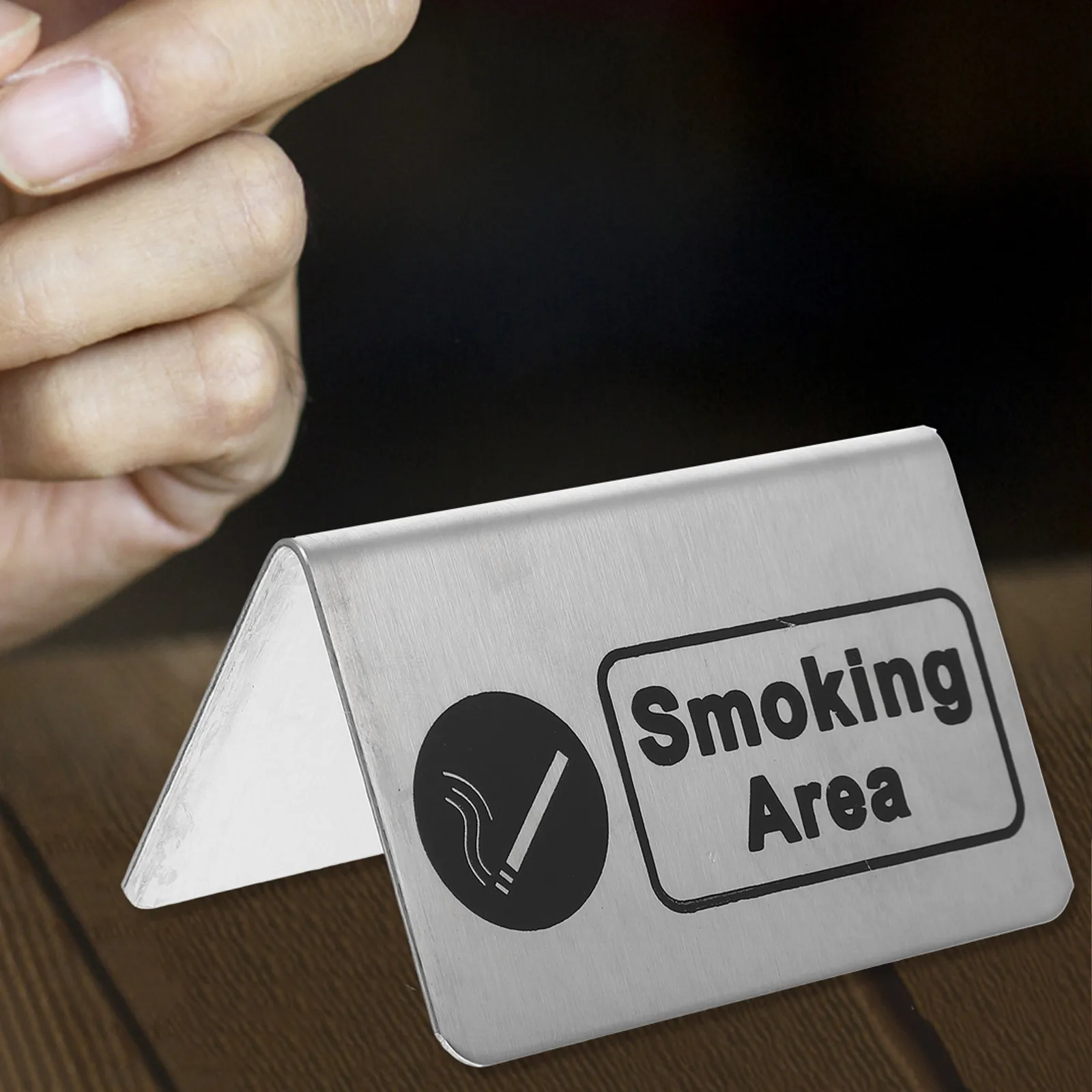 

Табличка «Зона для курения» из нержавеющей стали, сверхпрочная, всепогодная, для ресторанов, банкетных залов, торговых центров, для использования внутри и снаружи помещений, четкая и понятная.