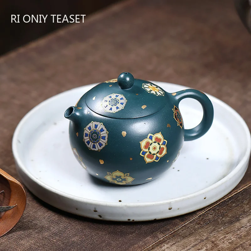 150ml Chinese Yixing Purple Clay Teapot Tradition Handmade Xishi Tea Pot Beauty Tea Infuser Kettle Teaware Raw Ore Zisha Tea Set