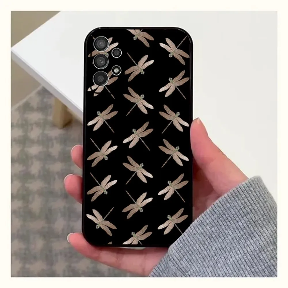 Dragonfly Animal Insect Phone Case For Samsung Galaxy A13,A21s,A22,A31,A32,A52,A53,A71,A80,A91 Soft Black Cover