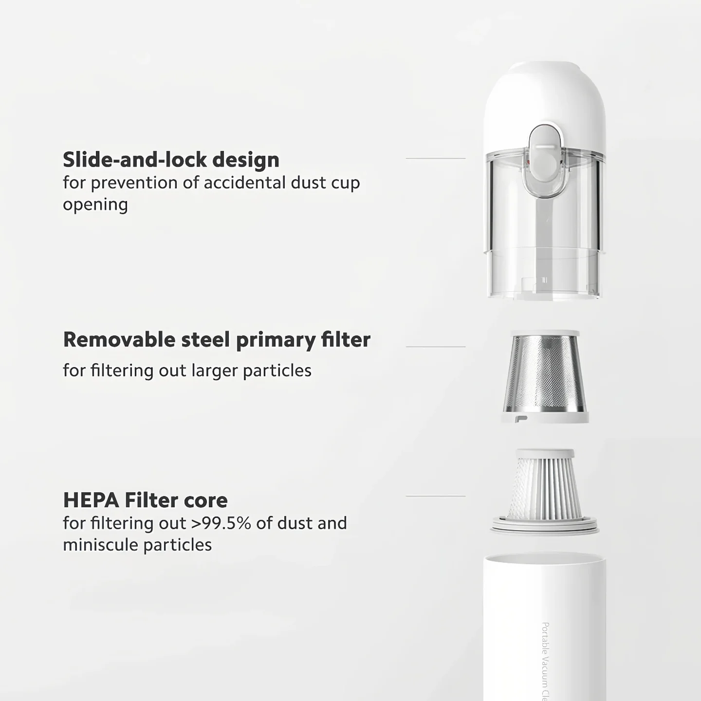 Xiaomi Hand Vacuum Cordless Rechargeable 13000Pa Pet Hair Portable Car Home Cleaning Lightweight Cordless Vacuum Handheld view 4