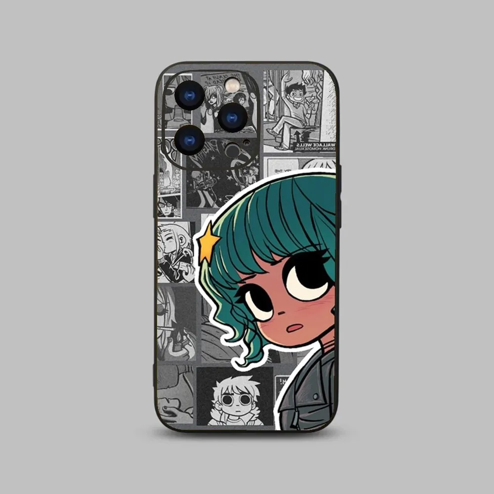 Cartoon Scott Pilgrim Phone Case For Iphone 15 11 13 14 Pro Max 7 8 Plus X Xr Xs Max Se2020 12mini Cover Case