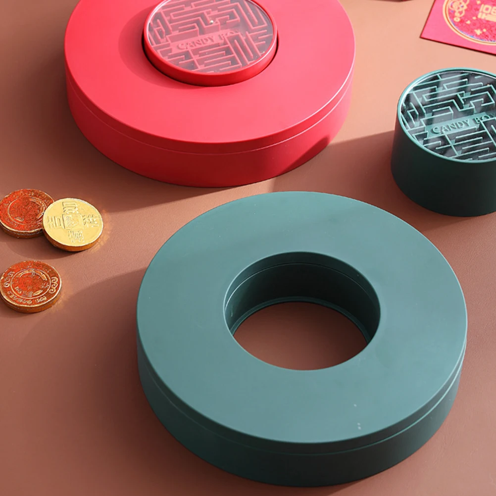 

Candy Dish Dried Fruit Tray Snack Storage Containers Green Melon Shape Lid Box Plastic Household Organization Durability