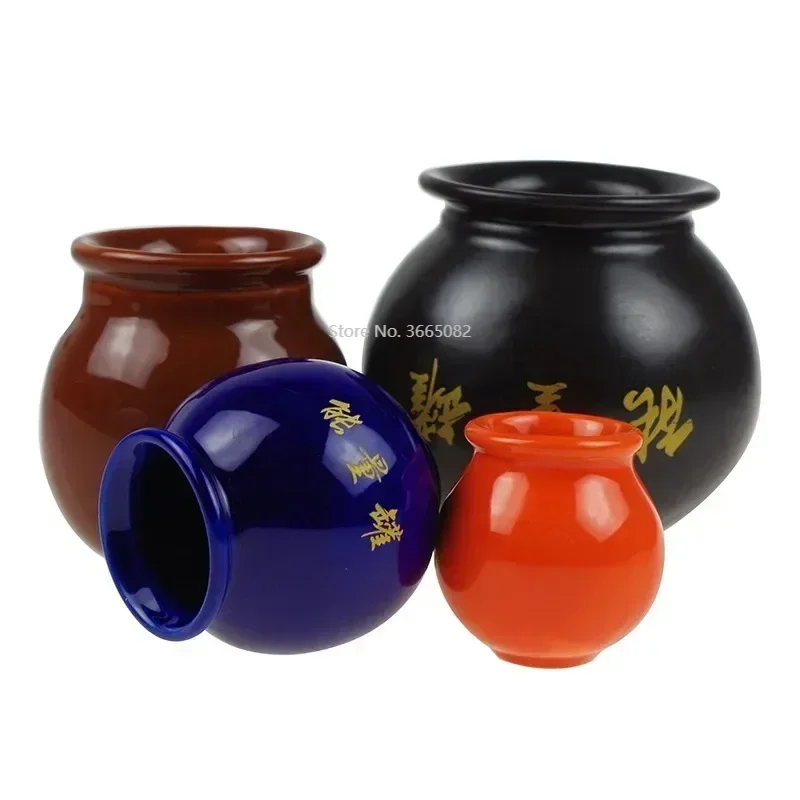Five-element TaiJi Energy Tank, Thickened Ceramic Can,beauty Spa Moisture Absorption Tank, Chinese Medicine Fire Therapy Cupping