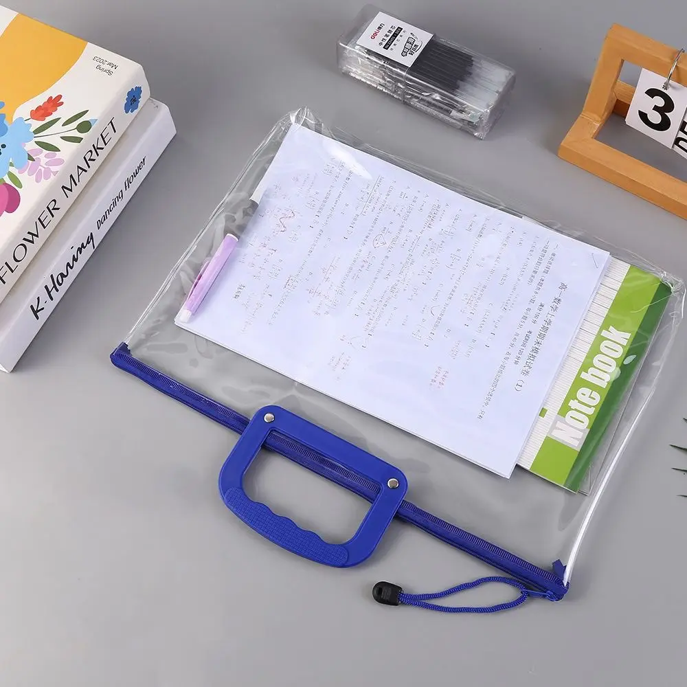 Borsa portaoggetti portatile in PVC Cartella busta portatile impermeabile di grande capacità Borsa per documenti portatile regalo