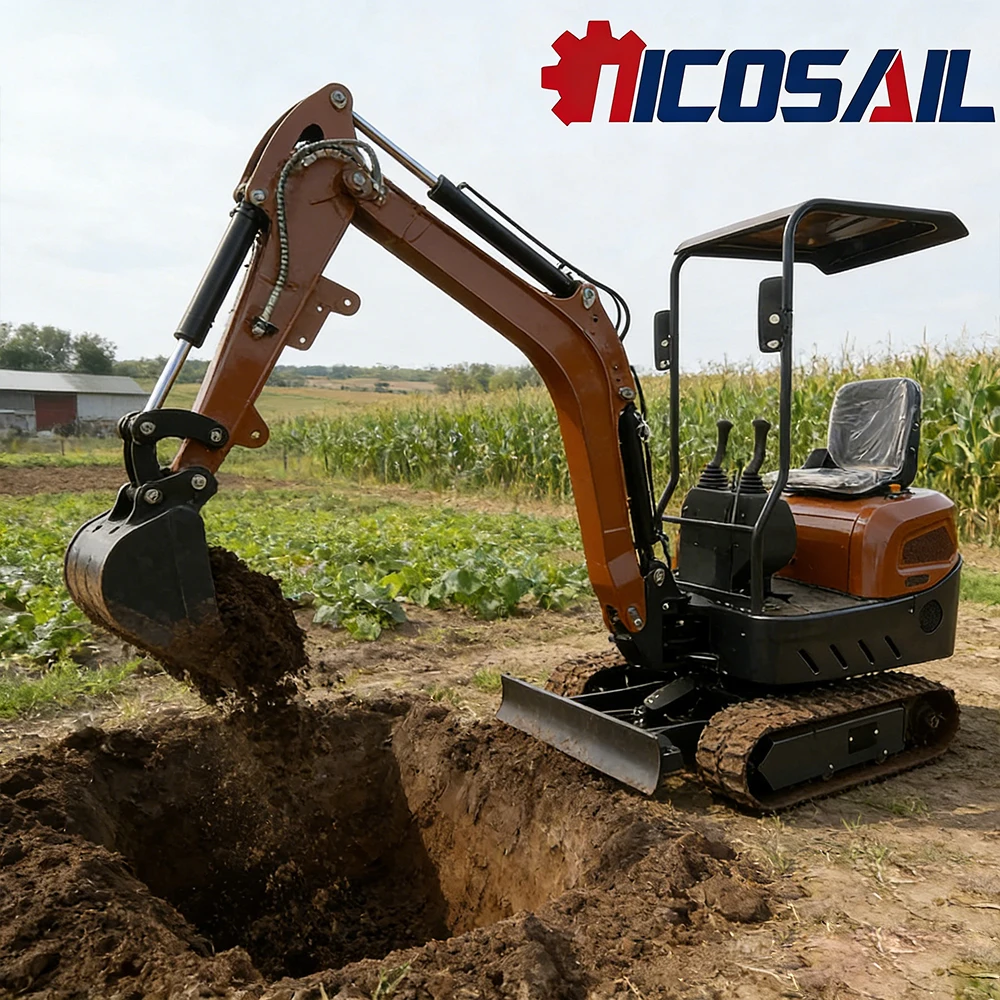 

CE certified small bagging machine tracked mini excavator small mini excavator with cab