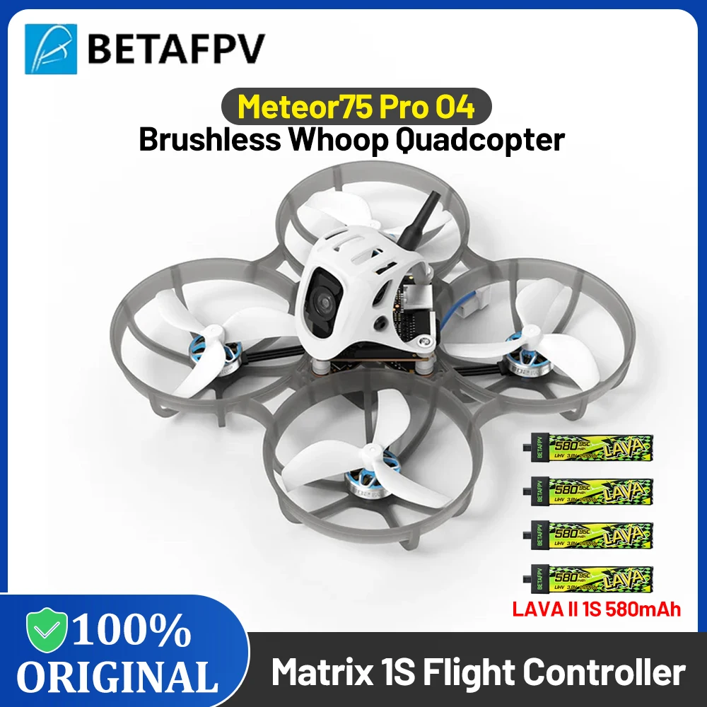 BETAFPV Meteor75 Pro O4 Brushless Whoop Quadcopter 1102 22000KV Motor PNP/O4 Version Matrix 1S 3IN1 HD FC ELRS2.4G Receiver