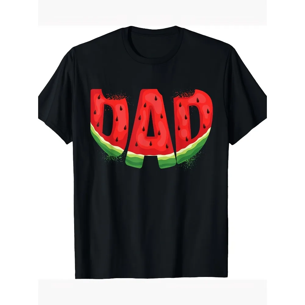 

Men's & Unisex 100% Cotton Watermelon Slice Graphic T-Shirt - Soft Breathable Summer Tee with Watermelon Patch Design, Lightweight Casual Shirt Suitable for Outdoor, Picnic, BBQ - Machine Washable Family Matching Shirts