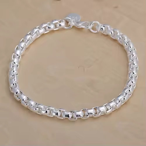 Fine 925 Sterling Silver Noble Nice Chain Solid Bracelet for Women Men Charms Party Gift Wedding Fashion Jewelry Hot Model - Image 11