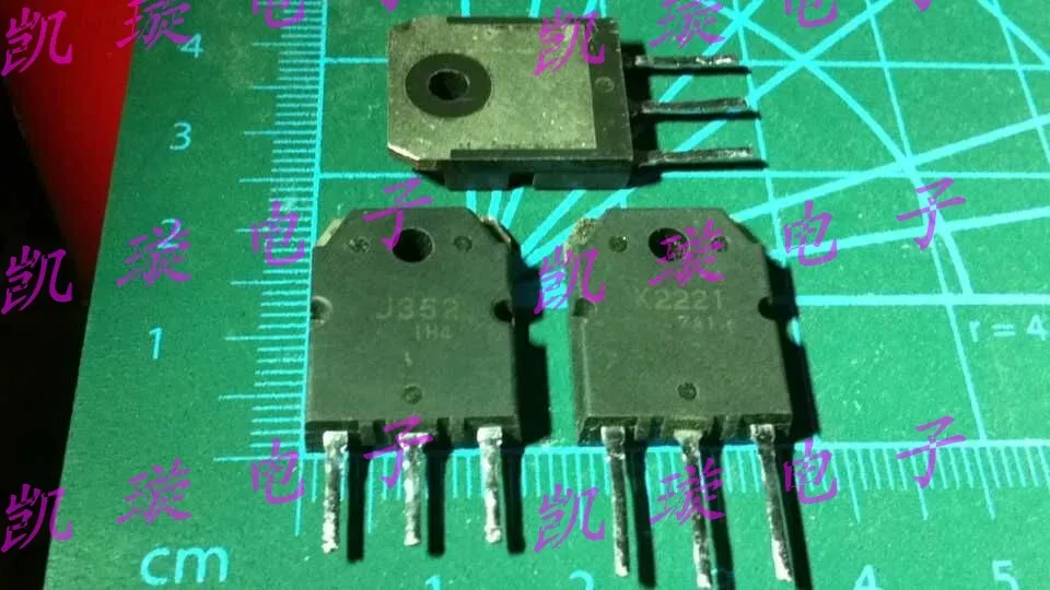 Used  2pcs=1pair K2221 J352 2SK2221 + 2SJ352 TO-3P In Stock Original disassembly