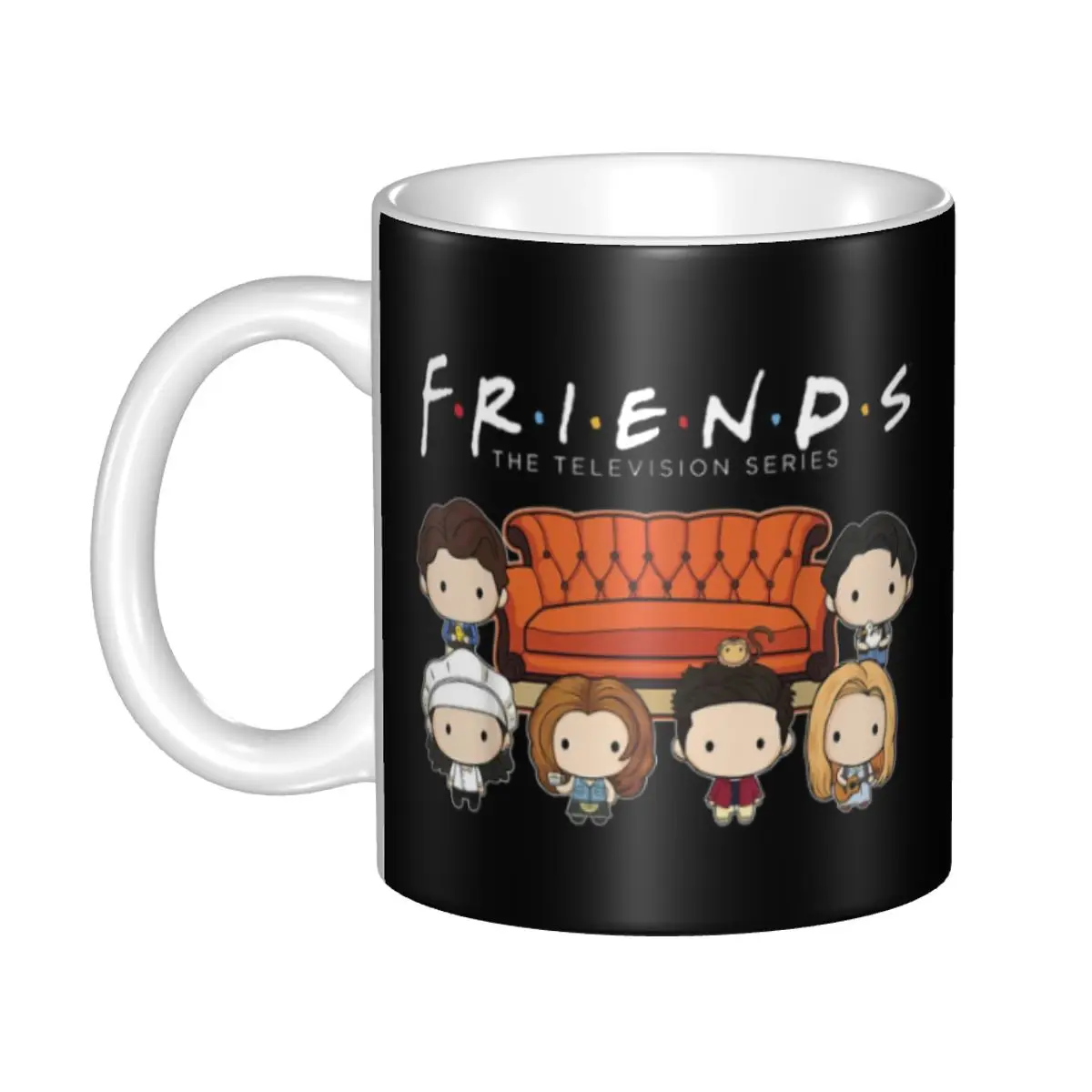 

Personalized Friends Chibi Couch Crew Logo Mugs DIY Ceramic Milk Tea Coffee Cups