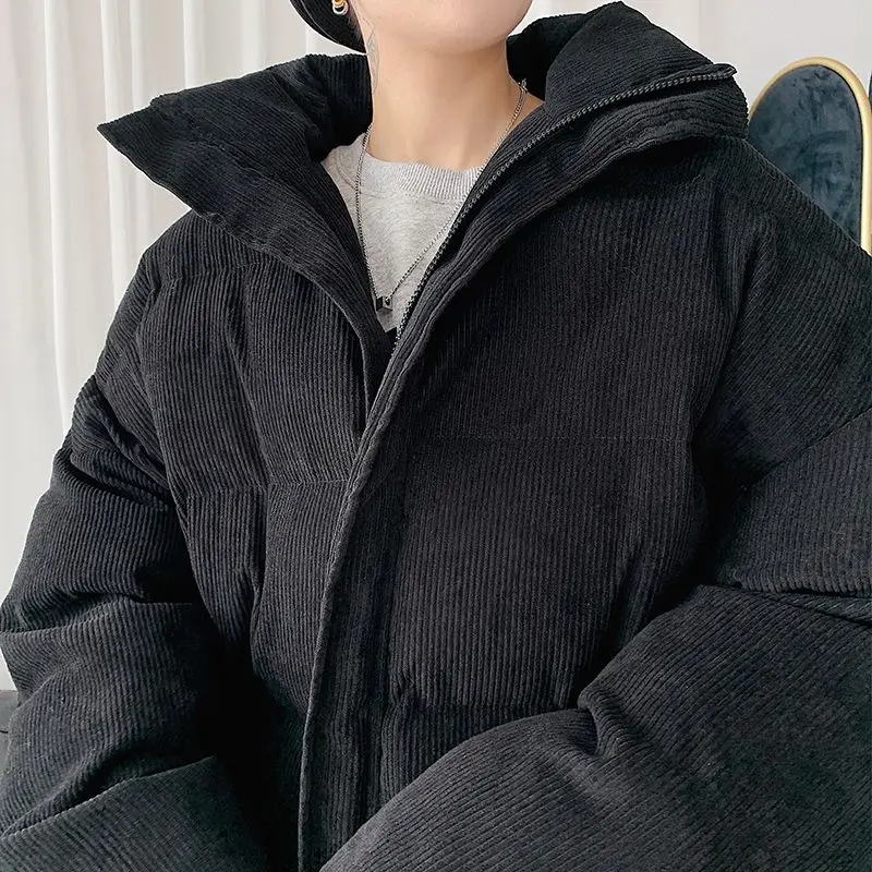 2025 Autumn and Winter New Corduroy Down Bread Cotton Jacket Winter Thick Cotton Jacket