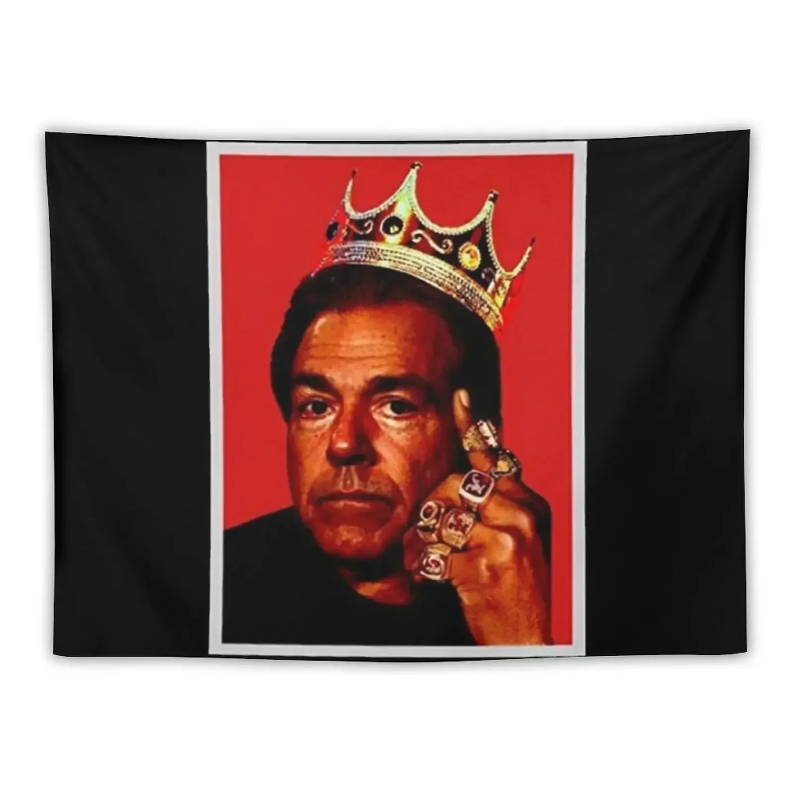 Nick Saban Rings Tapestry Bathroom Decor Wall Art Art Mural Luxury Living Room Decoration Tapestry