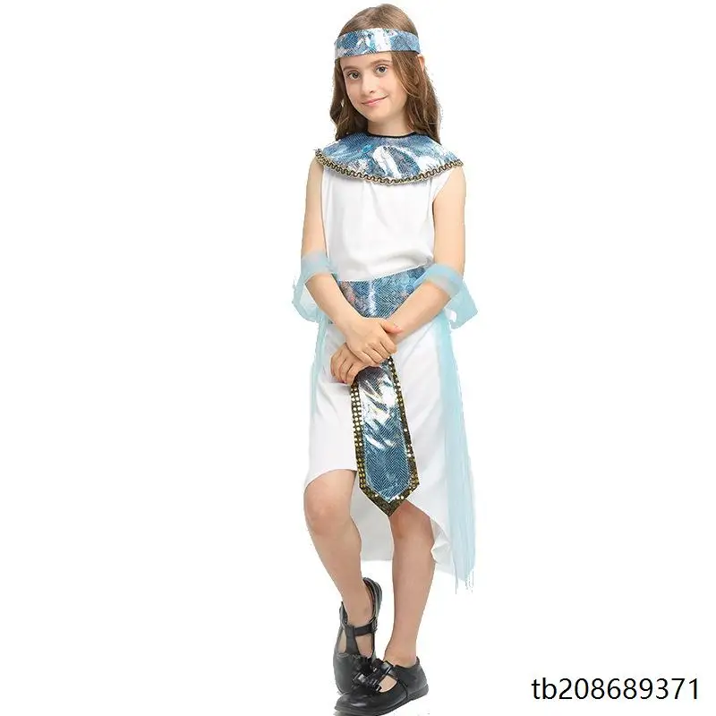 زي ملكي للأطفال لأداء المسرح، زي فرعوني للعروض، ملابس الهالوين، فستان الملكة والملك، زي وطني للمسرح #1