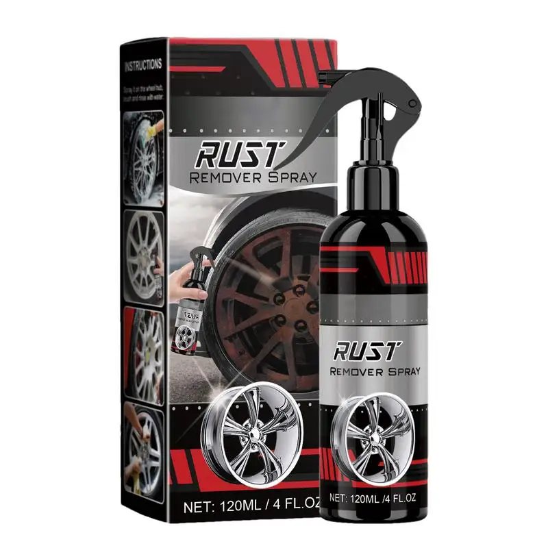 

Tire Rim Rust Remover Powerful Hub Rust Remover Spray 120ML Tire Rust Remover Tire Cleaning Tool Car Tire Rim Rust Remover