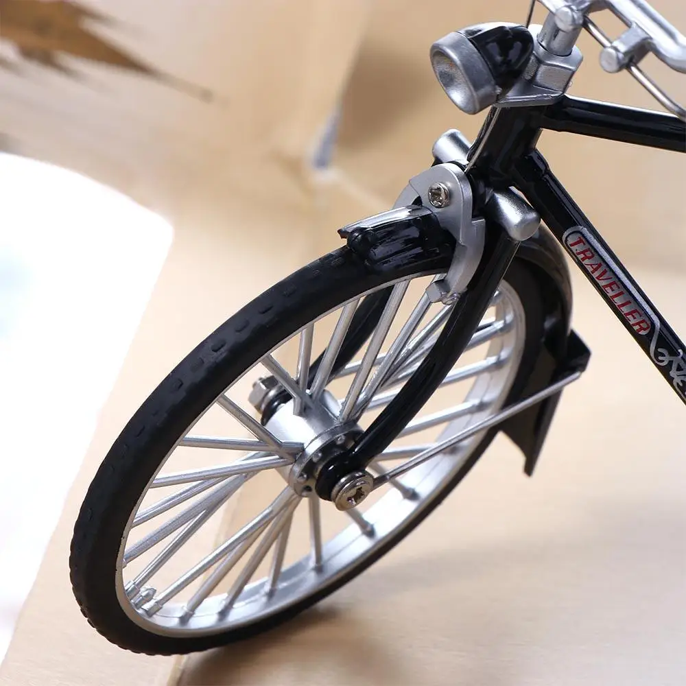 Figurine Miniature Model 1:10 Scale Diecast Metal Retro Bicycle Toys Simulation Bicycle Bicycle Model Vintage Bicycle Model